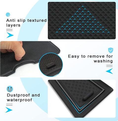 CDEFG Custom Fit for 2023 2024 K*ia Sportage NQ5 Cup Door Slot Mat Center Console Pocket Liner Mats 5th Generation Sportage Accessories Console Cup Holder Inserts Coaster Anti Slip Rubber Mats, 14PCS in Saudi Arabia