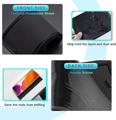 CDEFG Custom Fit for 2023 2024 K*ia Sportage NQ5 Cup Door Slot Mat Center Console Pocket Liner Mats 5th Generation Sportage Accessories Console Cup Holder Inserts Coaster Anti Slip Rubber Mats, 14PCS in Saudi Arabia
