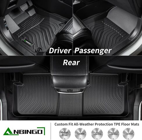 ANBINGO®-Floor Mats & Cargo Liner for 2023 2024 2025 Lexus RX丨RX350丨RX350h丨RX500h | Hybrid (NOT RX450h+ PHEV) 丨All Weather Protection TPE RX 350 Floor Mats RX350 Accessories, Black in Kuwait