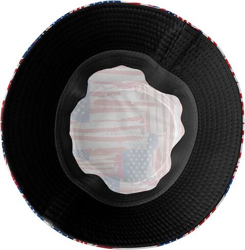 American Flag Bucket Hats Fashion Sun Cap Packable Fisherman Hat for Women Men Patriotic USA Flag Hat in Saudi Arabia