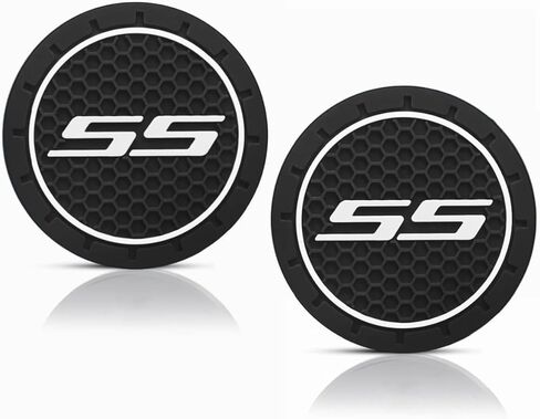 2PCS RS CAR CUP COSTERS SIDSING SILIP NON-SLIP CARATERS 2.75 بوصة متوافقة مع Exhinox Malibu Camaro Traverse Blazer Cruze Trailblazer Trains Sonic Spark Interior Association (Red) in Kuwait