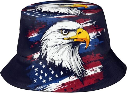 American Flag Bucket Hats Fashion Sun Cap Packable Fisherman Hat for Women Men Patriotic USA Flag Hat in Saudi Arabia