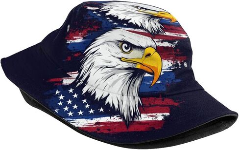 American Flag Bucket Hats Fashion Sun Cap Packable Fisherman Hat for Women Men Patriotic USA Flag Hat in Saudi Arabia