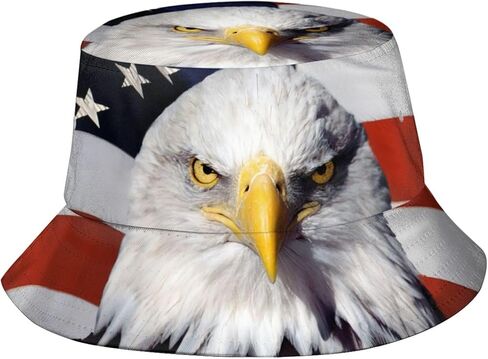 American Flag Bucket Hats Fashion Sun Cap Packable Fisherman Hat for Women Men Patriotic USA Flag Hat in Kuwait