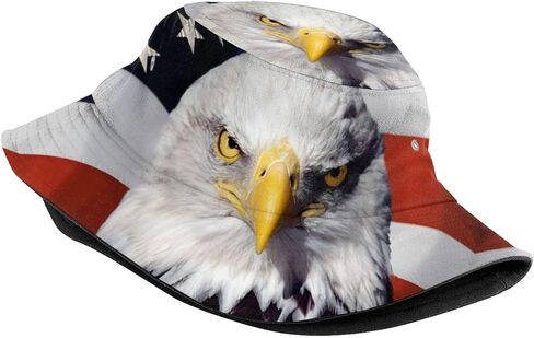 American Flag Bucket Hats Fashion Sun Cap Packable Fisherman Hat for Women Men Patriotic USA Flag Hat in Kuwait