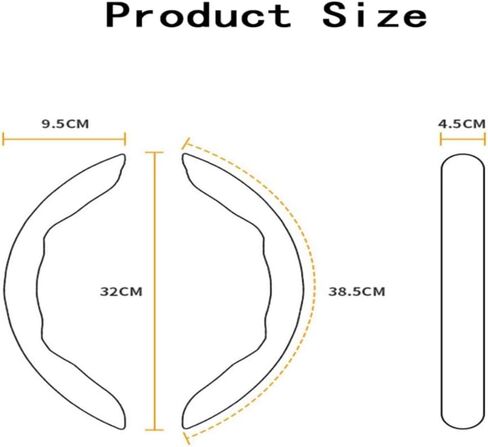 Universal Car Wood Grain Steering Wheel Cover for D-Shaped and Round Steering Wheel of 37-38cm (14.5-15 inches) Protective Cover Anti Slip Auto Interior Accessories (Brown, 3pcs) in Saudi Arabia