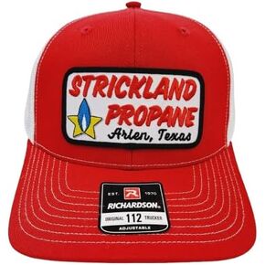 Strickland Propane Embroidered Patch Rich 112 Trucker Mesh Snapback Cap Low Profile Hat in Saudi Arabia