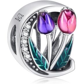 حبات السوار الأبجدية A-Z ، 925 من الفضة الفضية الفضية والزخمة الأرجواني حبات الأزرق الأرجواني مينا ، ملحقات سوار صغيرة وحساسة in Kuwait