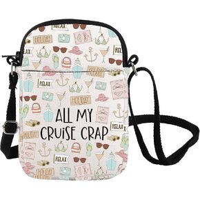 Cruise Vacation Messenger Bag All My Cruise Crap Crossbody Bag Summer Vacation Travel Gift Beach Life Gift Family Cruise in Saudi Arabia