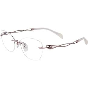 Line Art XL2166 VO Eyeglasses Frame Titanium Women's Violet Rimless Cat Eye 50mm in Saudi Arabia