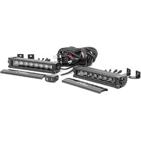 Rough Country 8" Black Series Single Row LED Light Bar | White DRL - 70728BLDRL in Saudi Arabia