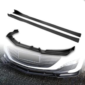 Q1-TECH, 9-Piece Front Bumper Body Kit Lip & Side Skirt Extensions Diffuser Set Compatible with 2019 2020 2021 Chevrolet Malibu, Front Lip Spoiler Air Chin Body Kit Splitter ABS (Matt Black) in Kuwait