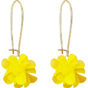 Boho Flower Cluster Ball Dangle Drop Earrings for Women Statement Resin Floral Earrings Vacation Party Jewelry Gift in Saudi Arabia