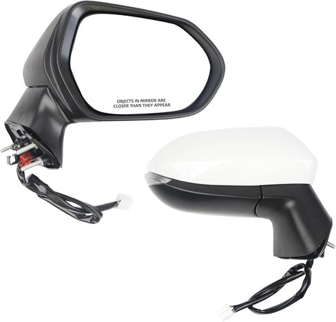 DASBECAN SADENGER Side Door Mirror أبيض متوافق مع 2020-2025 Toyota Corolla SE & SE مدفأة مع إشارة نيلشيد اليمنى الخلفية مرآة مرآة الدليل. in Kuwait