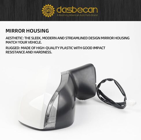 DASBECAN SADENGER Side Door Mirror أبيض متوافق مع 2020-2025 Toyota Corolla SE & SE مدفأة مع إشارة نيلشيد اليمنى الخلفية مرآة مرآة الدليل. in Kuwait