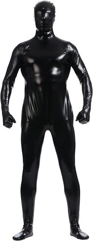 Ensnovo Mens Shiny Metallic Zentai One Piece Spandex Skin Suits Costume in Saudi Arabia