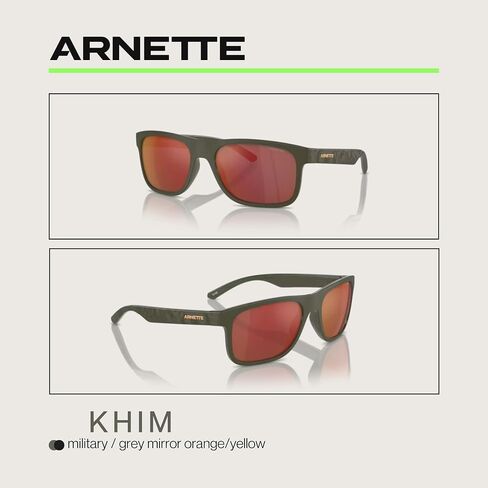 Arnette Khim AN4341 Square Sunglasses for Men + حزمة مع مجموعة نظارات مصممة Iwear مجانية in Kuwait