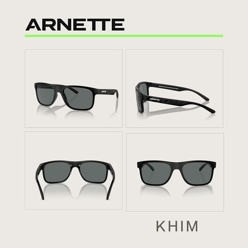 Arnette Khim AN4341 Square Sunglasses for Men + حزمة مع مجموعة نظارات مصممة Iwear مجانية in Kuwait
