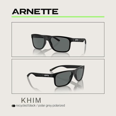 Arnette Khim AN4341 Square Sunglasses for Men + حزمة مع مجموعة نظارات مصممة Iwear مجانية in Kuwait