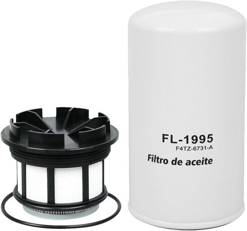 FD4596 FULE FILTER FL1995 مجموعة مرشح الزيت متوافق مع 7.3L ديزل نوبات F250 F350 F450 F550 1999-2003 استبدال FD-4596 GF7751A F81Z9N184AA F81Z-9N184-AA in Saudi Arabia