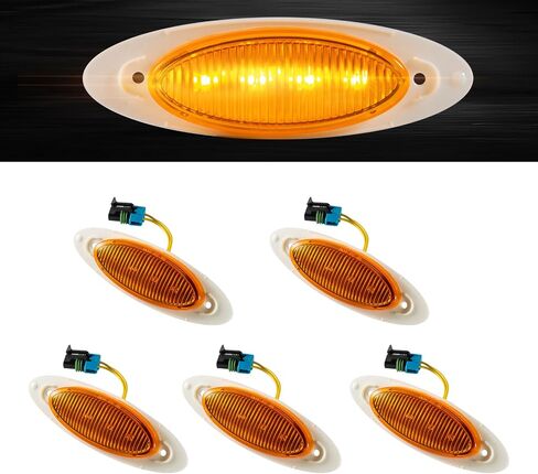 5 PCS Cab Marker Lights LED Front Top Roof Light Amber Truck Lamp Assembly Fits for International LT 2017-up 12V in Saudi Arabia