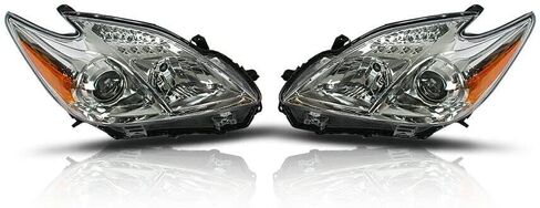 مجموعة المصابيح الأمامية متوافقة مع تويوتا بريوس 2012-2015، جانب السائق والراكب (TO2519134، TO2518134) in Kuwait