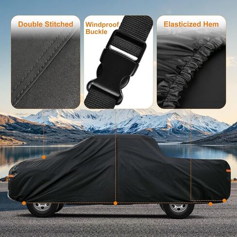 Kayme Heavy Duty Large SUV Car Cover Waterproof All Weather, Outdoor Full Cover Snowproof UV Protection, Universal Fit for GMC Yukon, Chevy Tahoe, Infiniti QX56 QX80, GMC Envoy (206-210 inch, Blue) in Kuwait