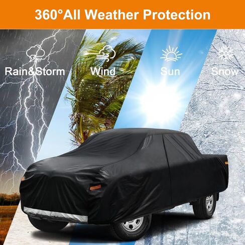 Kayme Heavy Duty Large SUV Car Cover Waterproof All Weather, Outdoor Full Cover Snowproof UV Protection, Universal Fit for GMC Yukon, Chevy Tahoe, Infiniti QX56 QX80, GMC Envoy (206-210 inch, Blue) in Kuwait