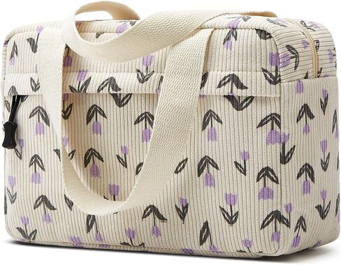 Women Cosmetic Bag Large Makeup Bags Cute Corduroy Cosmetic Pouch Portable Makeup Organizer Travel Toiletry Bag in Saudi Arabia