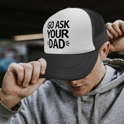 Go Ask Your Dad Hats for Men Washed Distressed Baseball Caps Vintage Washed Ball Cap Light Weight in Saudi Arabia