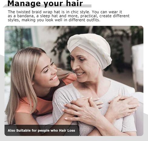 DRESHOW عمامة غطاء شعر جدائل ملتوية مسبقًا مربوط قبعة التفاف قبعة أفريقية أغطية رأس للنساء السود غطاء للسرطان الكيميائي in Kuwait