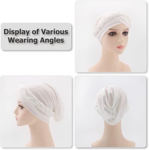 DRESHOW عمامة غطاء شعر جدائل ملتوية مسبقًا مربوط قبعة التفاف قبعة أفريقية أغطية رأس للنساء السود غطاء للسرطان الكيميائي in Kuwait