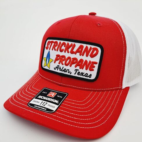 Strickland Propane Embroidered Patch Rich 112 Trucker Mesh Snapback Cap Low Profile Hat in Saudi Arabia