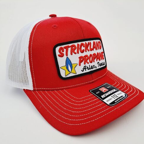 Strickland Propane Embroidered Patch Rich 112 Trucker Mesh Snapback Cap Low Profile Hat in Saudi Arabia
