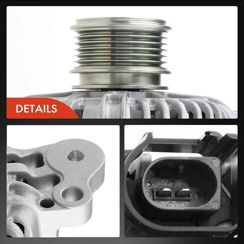 A-Premium Alternator Compatible with Volkswagen Jetta 2012 2013 2014 2015, For Jetta City 2009, L4 2.0L, 12V 110Amp CW 6-Groove Clutch Pulley, Replace# 0124325092, 06F903023EX in Saudi Arabia