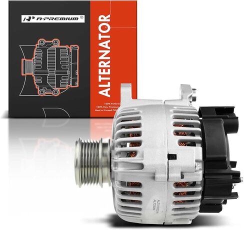 A-Premium Alternator Compatible with Volkswagen Jetta 2012 2013 2014 2015, For Jetta City 2009, L4 2.0L, 12V 110Amp CW 6-Groove Clutch Pulley, Replace# 0124325092, 06F903023EX in Saudi Arabia