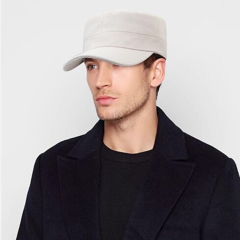 Unisex Cadet Army Cap Flat Top Cap Twill Military Corps Hat for Women Men in Saudi Arabia
