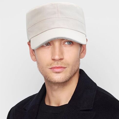Unisex Cadet Army Cap Flat Top Cap Twill Military Corps Hat for Women Men in Saudi Arabia
