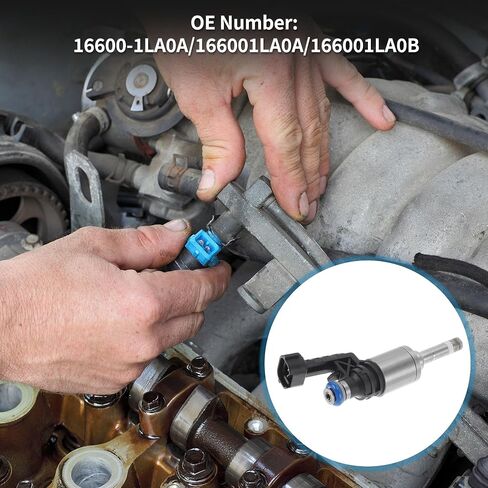 Fuel Injector for Infiniti QX56 5.6 2011-2013 Flow Match No.16600-1LA0A Fuel Nozzle Black Silver Tone 1 Pc in Saudi Arabia