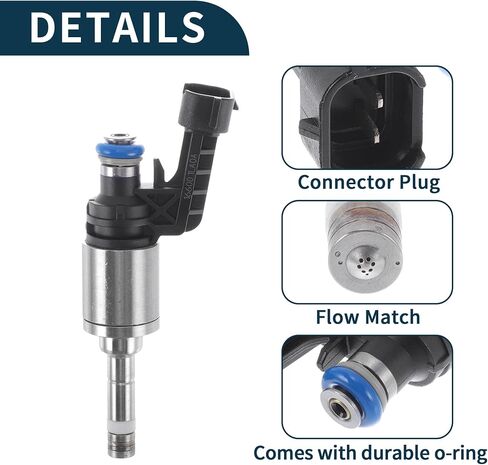 Fuel Injector for Infiniti QX56 5.6 2011-2013 Flow Match No.16600-1LA0A Fuel Nozzle Black Silver Tone 1 Pc in Saudi Arabia