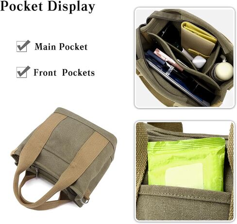 Canvas Tote Bag for Women Small Handbag Satchel Bag Shoulder Bag Top Handle Bag Messenger Bag Casual Crossbody Bag in Saudi Arabia