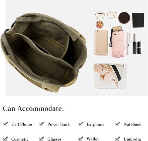 Canvas Tote Bag for Women Small Handbag Satchel Bag Shoulder Bag Top Handle Bag Messenger Bag Casual Crossbody Bag in Saudi Arabia