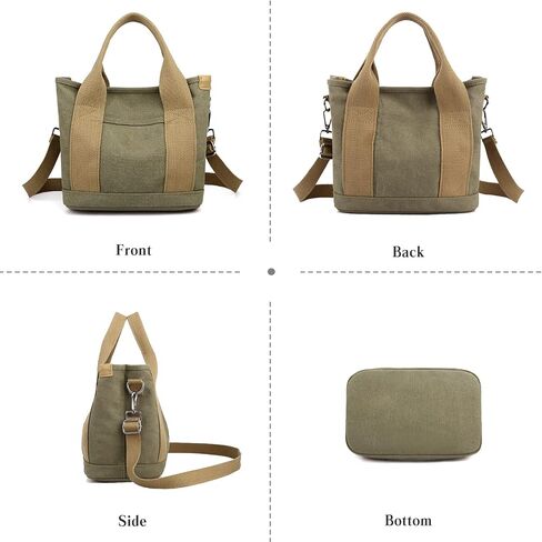 Canvas Tote Bag for Women Small Handbag Satchel Bag Shoulder Bag Top Handle Bag Messenger Bag Casual Crossbody Bag in Saudi Arabia
