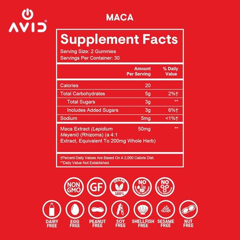 Playboy - Maca Root Gummies for Women and Men (60 Count - Peach Flavored) - تعزيز الحيوية الجنسية ، الرغبة الجنسية ، الخصوبة - مكملات Maca Gummies - طبيعية 100 ٪ ، نباتي غير وكر. in Kuwait