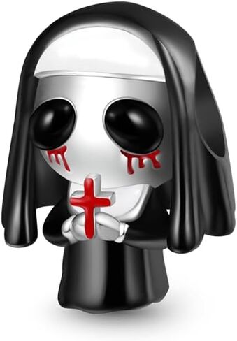 GNOCE HALOWEEN GHOST NUN Charm Sterling Silver Bead Halloween Halloween FIT BRACELET/NETLACE for Women/Jewelry Gift in Saudi Arabia