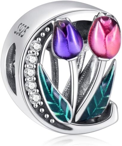 حبات السوار الأبجدية A-Z ، 925 من الفضة الفضية الفضية والزخمة الأرجواني حبات الأزرق الأرجواني مينا ، ملحقات سوار صغيرة وحساسة in Kuwait