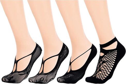 Women Black Lace Fishnet Socks Short Ankle Socks Mesh Lace Socks No Show Socks Lace Non Slip Socks Womens Thin Low Cut Casual Socks Ultra Thin Crew Fancy Dress Sock Hollow out Net Socks for Summer in Kuwait