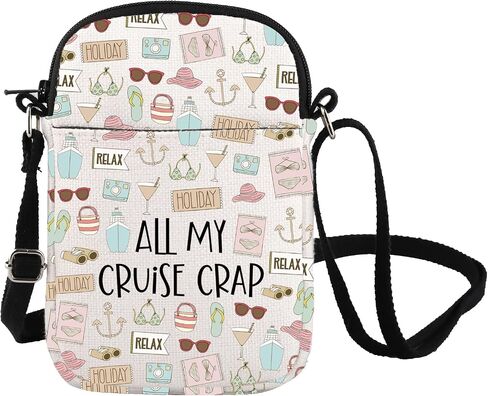 Cruise Vacation Messenger Bag All My Cruise Crap Crossbody Bag Summer Vacation Travel Gift Beach Life Gift Family Cruise in Saudi Arabia