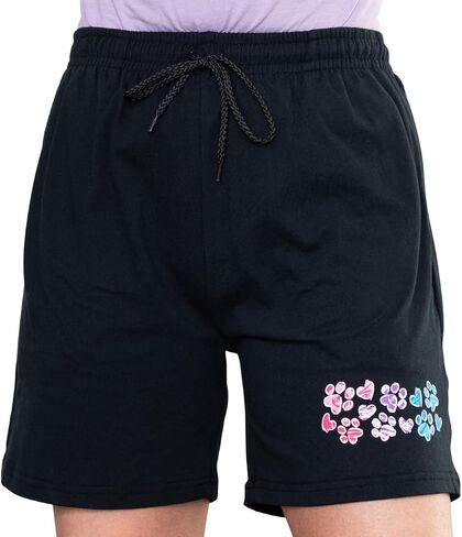 Greatergood Pawsitibly Pet Pet Print Shorts Disual Forms للنساء مع جيوب القطن الرباط صالة الخصر مرنة الصالة in Kuwait