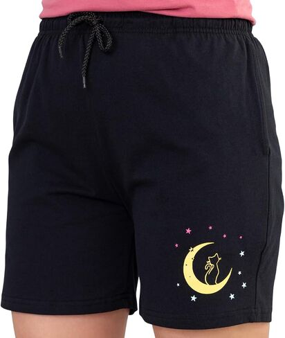 Greatergood Pawsitibly Pet Pet Print Shorts Disual Forms للنساء مع جيوب القطن الرباط صالة الخصر مرنة الصالة in Kuwait